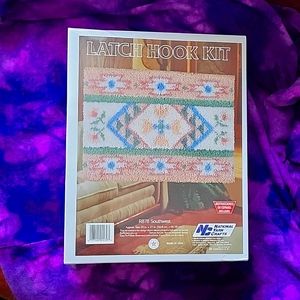Vintage style National Yarn Crafts 20in. × 27in. 'Southwest' Latch Hook Kit